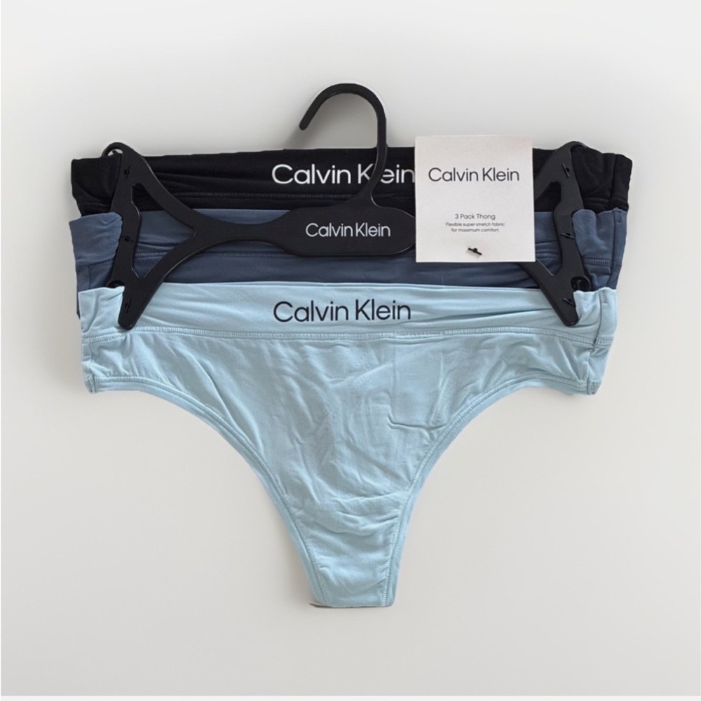 Calvin Klein Underwear Black, Blue, and Light Blue Panties